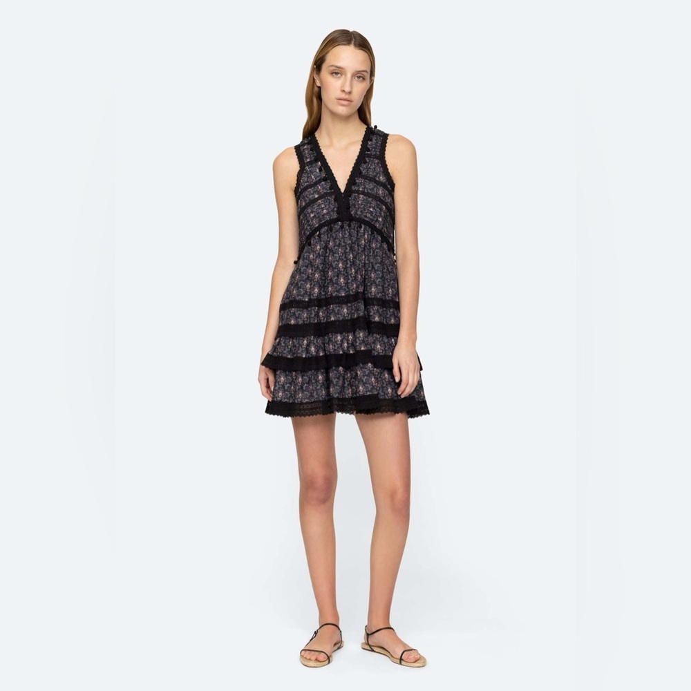 NWT Sea New York Yvonne Tiered Lace Mini Dress - Picture 8 of 15